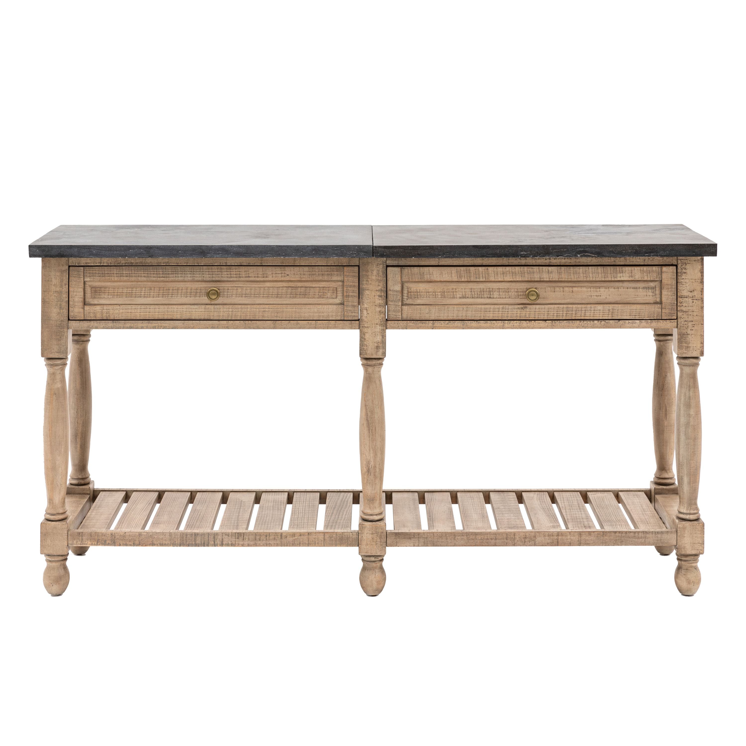 Bowen Natural Pine Wood Console Table